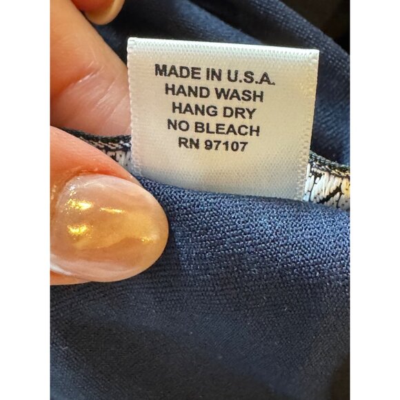 A'nue Ligne Tank Top Women XL Navy Blue Scoop Neck The Longer High Shell Top - Picture 10 of 10